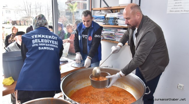 Tekkeköy Belediyesi Ramazan sofralarına sıcak yemek ulaştırıyor