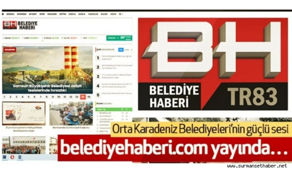 Orta Karadeniz Belediyeleri’nin güçlü sesi belediyehaberi.com Yayında…