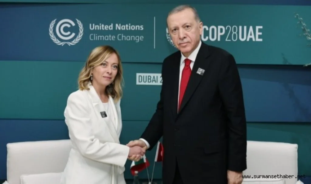 Cumhurbaşkanı Erdoğan, Dubai’de İtalya Başbakanı Giorgia Meloni’yi kabul etti