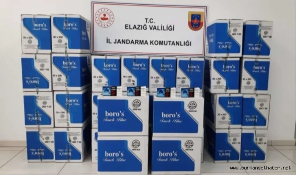 Elazığ’da 320 bin kaçak makaron ele geçirildi