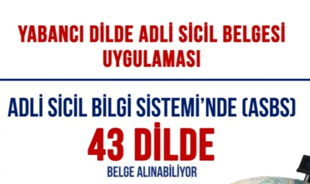 En çok adli sicil belgesi alınan dil İngilizce oldu