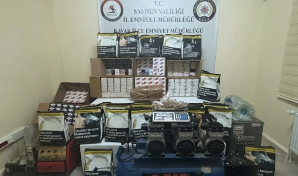 Kavak'ta Kaçak Sigara Operasyonu