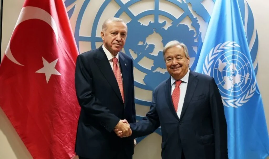 Cumhurbaşkanı Erdoğan, BM Genel Sekreteri Guterres ile bir araya geldi: KKTC talebinde bulundu