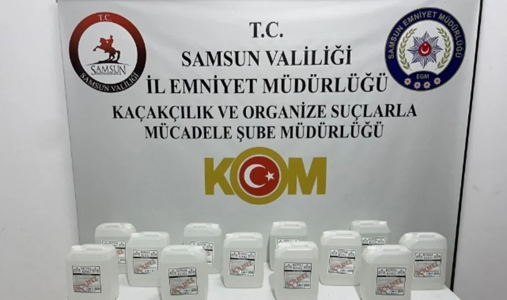 Samsun'da 120 Litre Kaçak Alkol Ele Geçirildi!