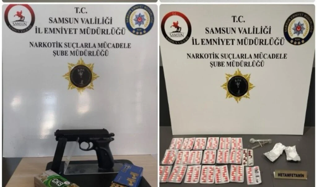 Samsun’da Uyuşturucu Operasyonu: Eroin, Sentetik Ecza ve Ruhsatsız Tabancalar Ele Geçirildi