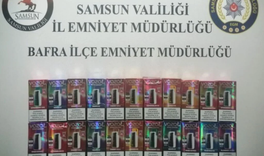 Bafra’da Elektronik Sigara Operasyonu