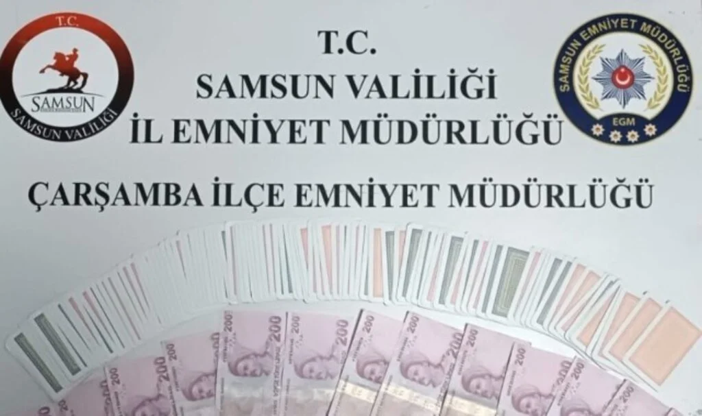 Çarşamba’da Kıraathaneye Kumar Baskını!