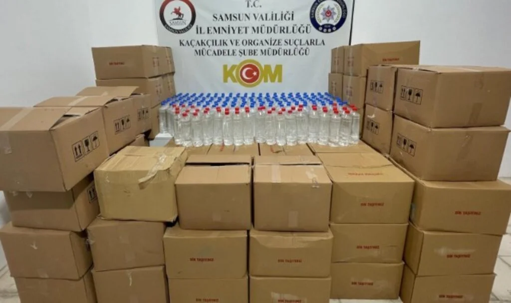 Samsun'da kamyonette 1 ton etil alkol ele geçirildi!