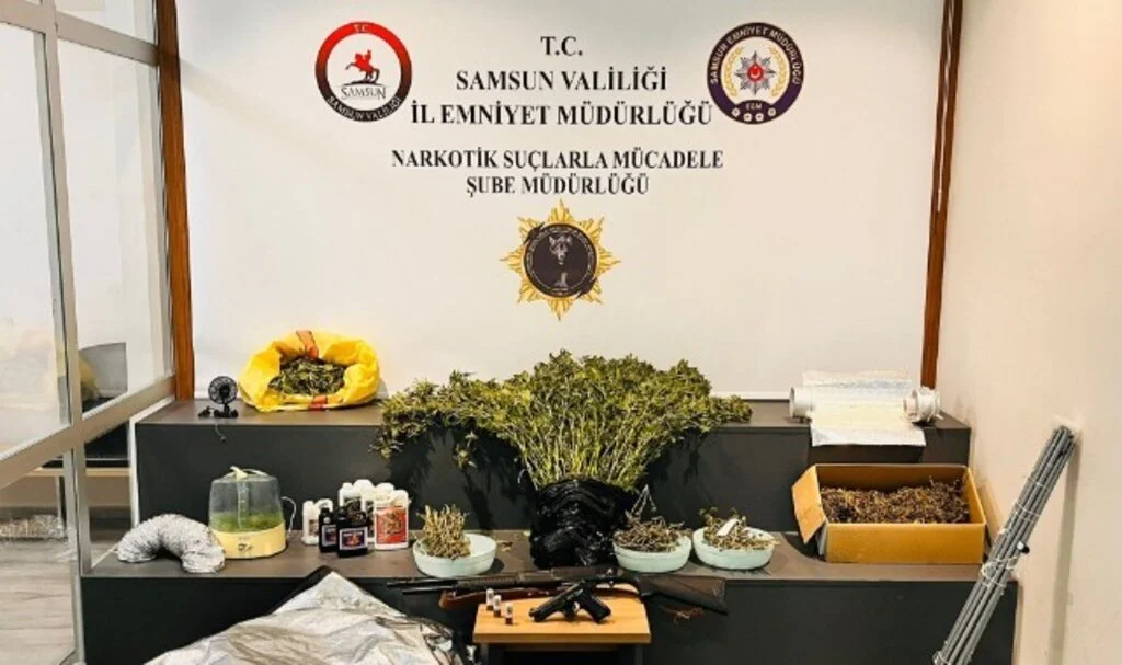Samsun’da Uyuşturucu İmalathanesine Baskın