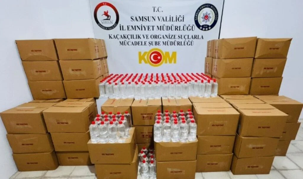 Samsun Polisi 3 Ton Kaçak Etil Alkol Ele Geçirdi!