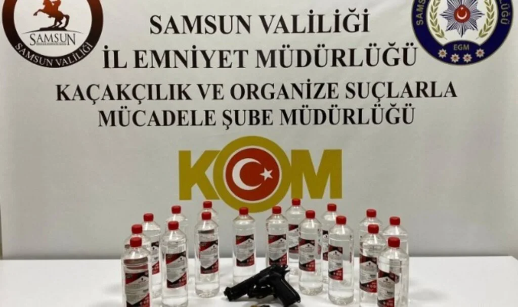 Canik ve İlkadım’da Alkollü İçki Kaçakçılığı ve Silah Ele Geçirme Operasyonu