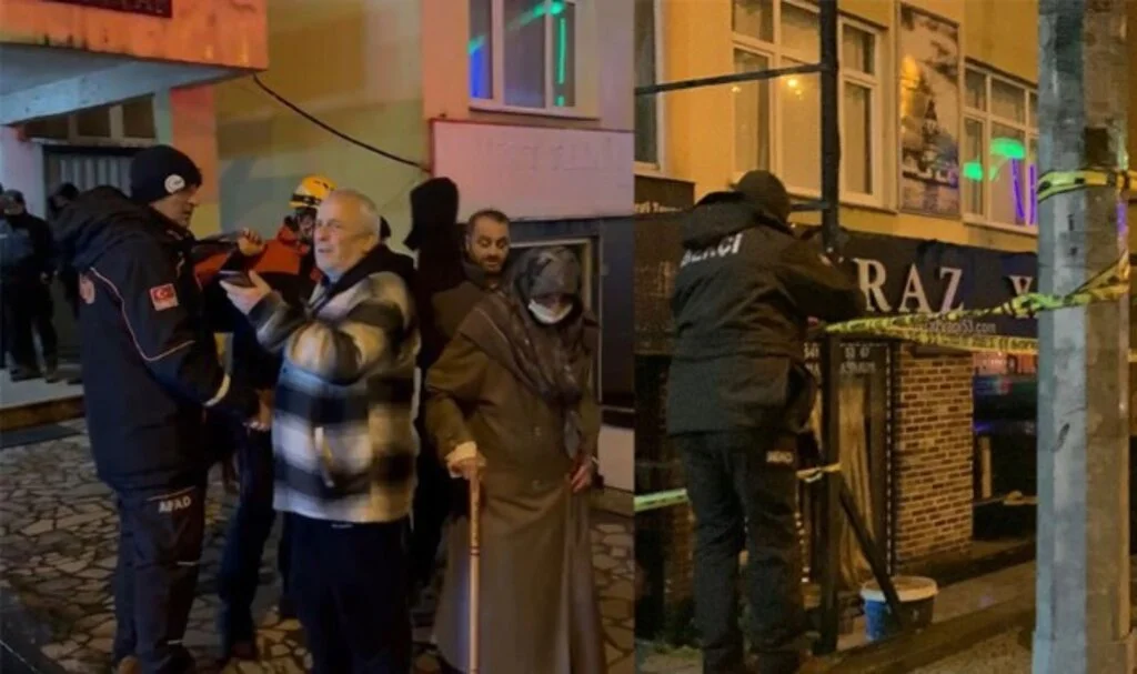 Rize’de Fırtınadan Dolayı Sallanan Bina Boşaltıldı!