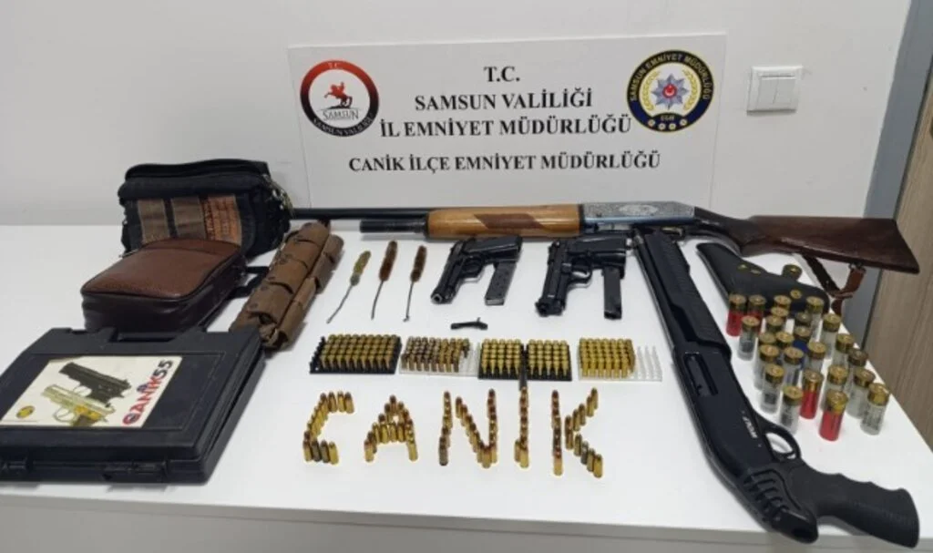 Samsun Canik’te Silah ve Mühimmat Operasyonu: Çok Sayıda Ruhsatsız Silah Ele Geçirildi