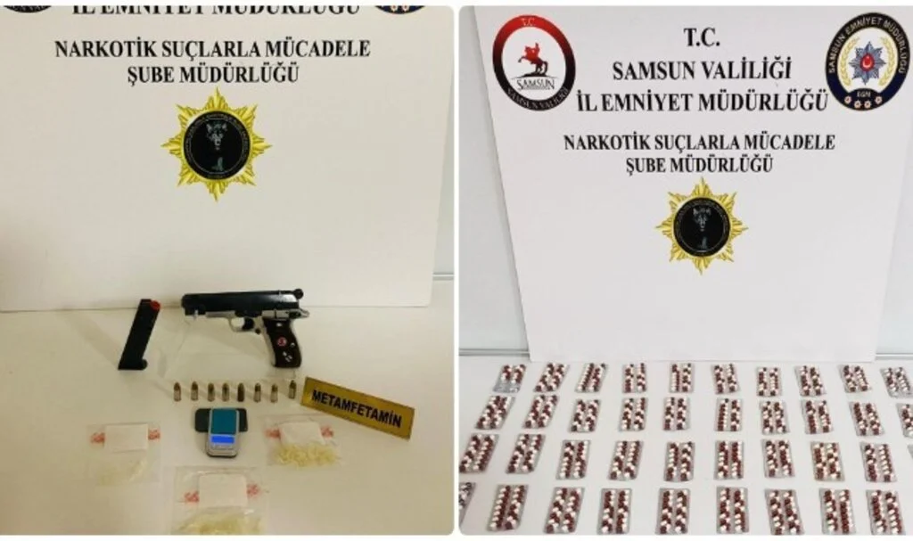 Samsun İlkadım'da Uyuşturucu ve Silah Operasyonu: 840 Adet Sentetik Ecza ve 1 Ruhsatsız Tabanca Ele Geçirildi