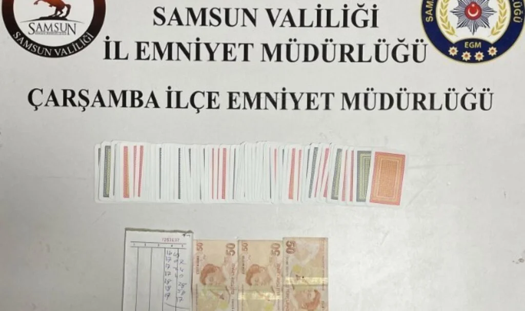 Çarşamba’da Kıraathaneye Kumar Baskını