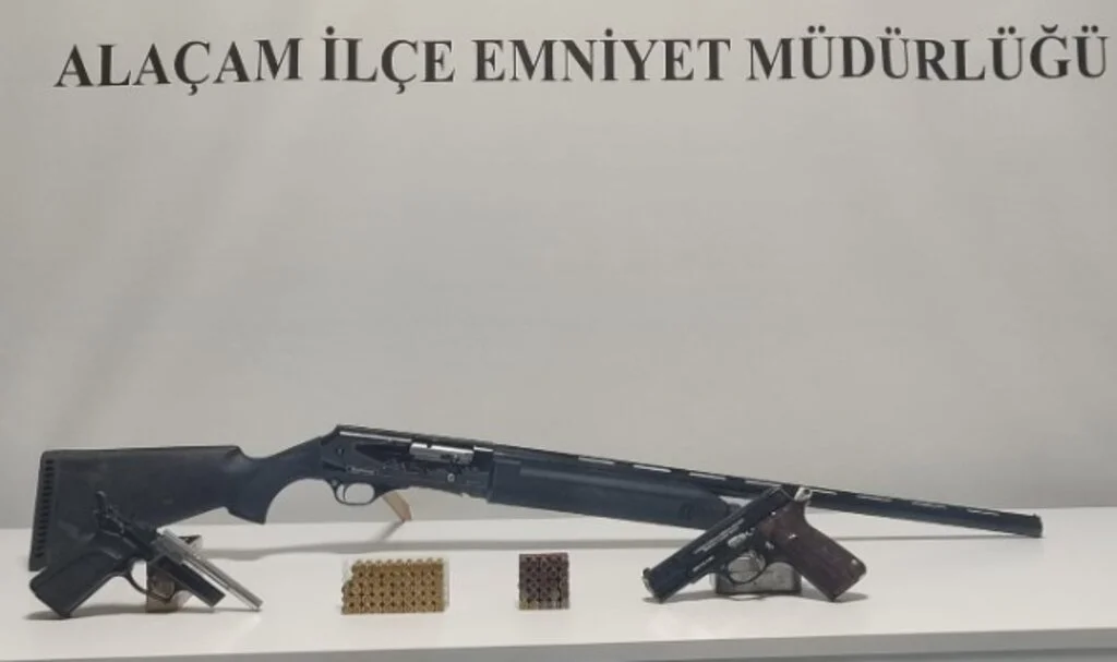 Samsun Alaçam’da Silah ve Mühimmat Operasyonu