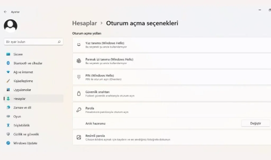 Bilgisayara Şifre Nasıl Koyulur Windows 11
