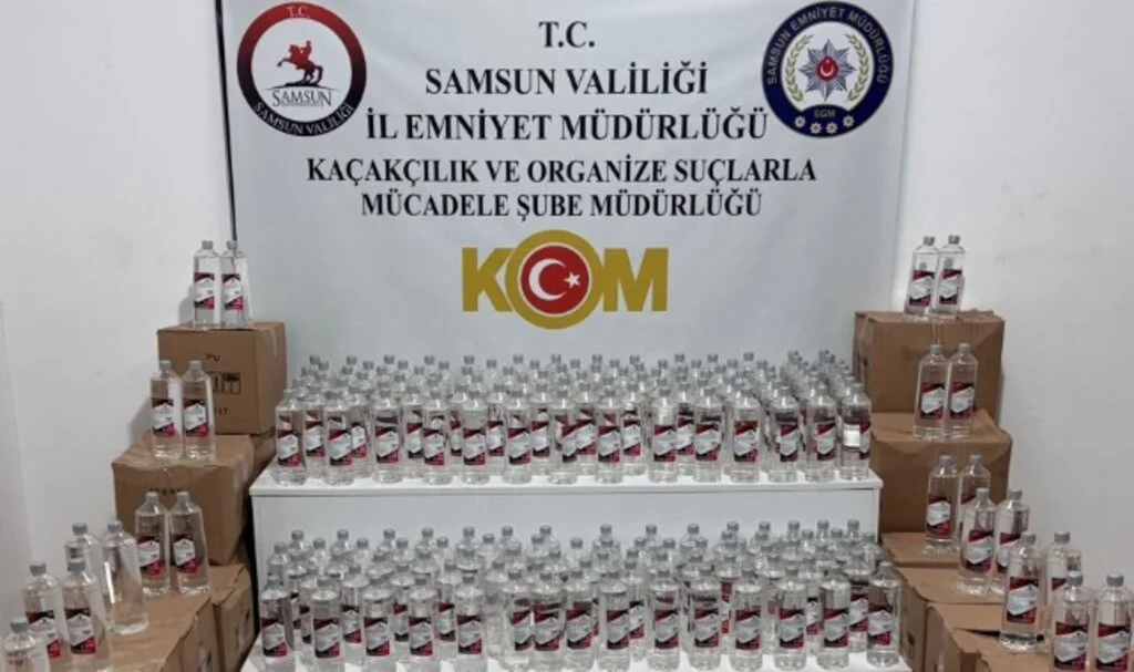 Samsun'da 1 Ton Etil Alkol Ele Geçirildi