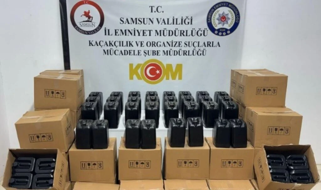 Canik’te 1 Ton Etil Alkol Ele Geçirildi! 1 Kişi Gözaltına Alındı
