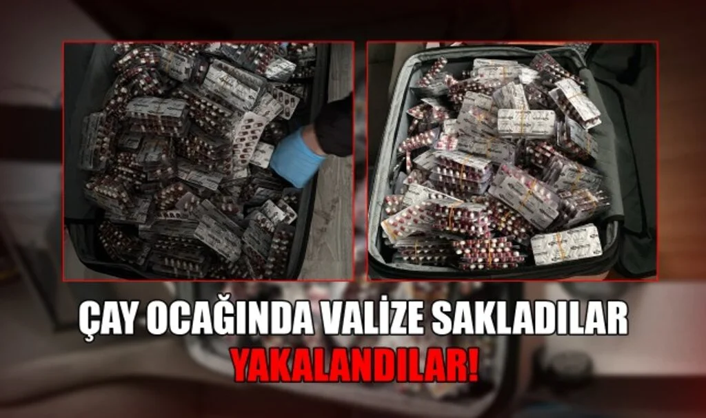 Çay Ocağında Valize Sakladılar, Yakalandılar!