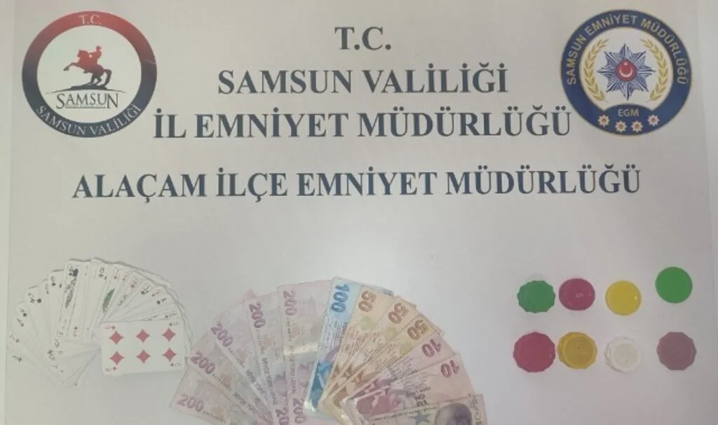 Samsun Alaçam’da Kumar Baskını: 36.988 TL Para Cezası Uygulandı