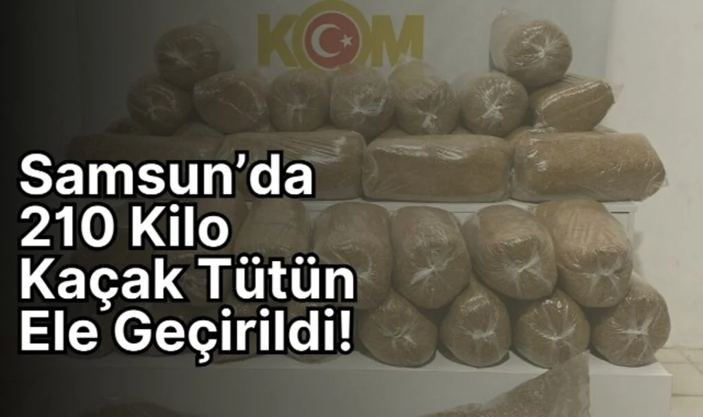 Samsun'da 210 Kilo Kaçak Tütün Ele Geçirildi