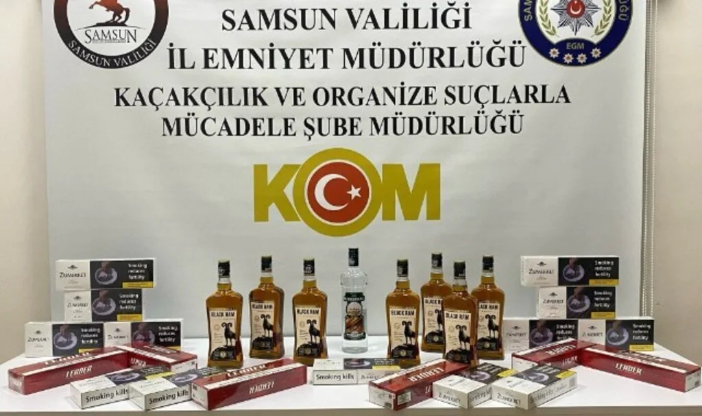 Samsun'da Kaçak Sigara ve Alkollü İçki Operasyonu! 2 Gözaltı
