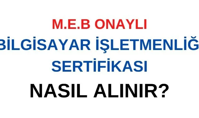 Bilgisayar Sertifikası Nasıl Alınır