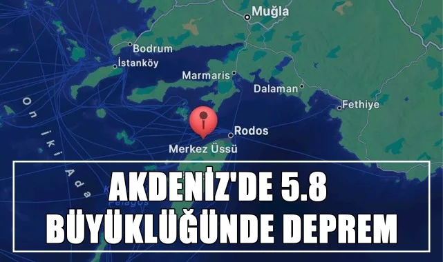 Gece Yarısı Akdeniz'de Deprem! Muğla ve Çevresinde Hissedildi