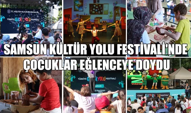 Samsun Kültür Yolu Festivali'nde Çocuklar Eğlenceye Doydu
