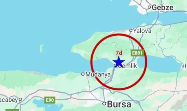 Bursa Gemlik'te 3.9 Büyüklüğünde Deprem: İstanbul ve Çevre İllerde Hissedildi