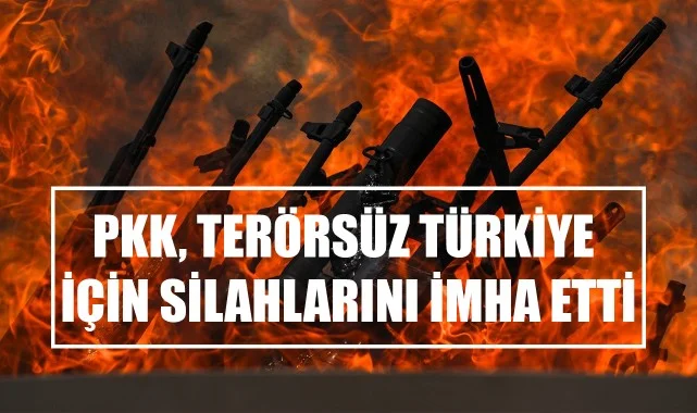 Süleymaniye'de Tarihi An!  PKK, Terörsüz Türkiye İçin Silahlarını İmha Etti