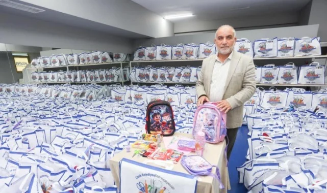 Canik Belediyesi’nden Okula Başlayan Tüm Çocuklara Çanta ve Kırtasiye Setleri Hediye