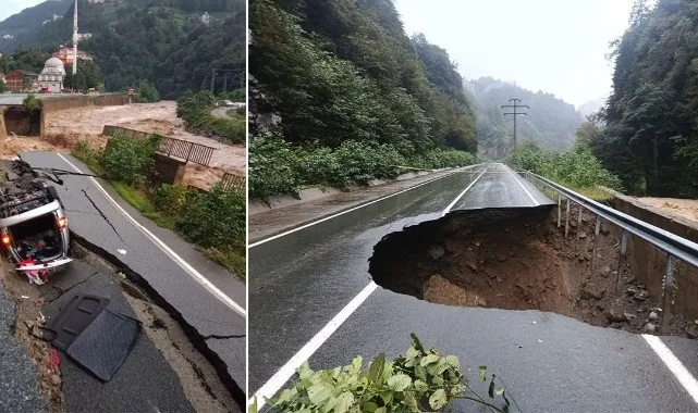 Rize’de Sel ve Heyelanlar Ulaşımı Olumsuz Etkiledi: 26 Köy Yolu Kapandı