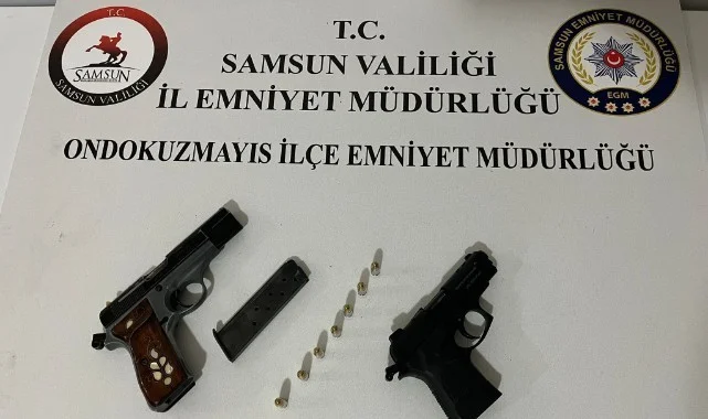 Samsun'da Silahlı Kavga! Ruhsatsız Tabanca ve Fişekler Ele Geçirildi