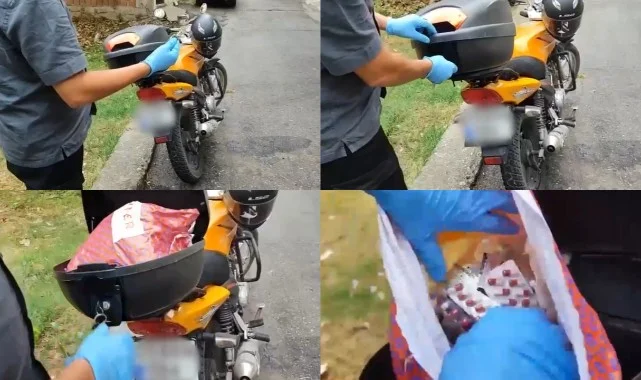 Samsun'da Şüpheli Motosiklet Durduruldu! 2 Bin 240 Sentetik Ecza Ele Geçirildi