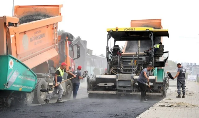 Samsun’un 17 İlçesinde Yol Çalışmaları Devam Ediyor