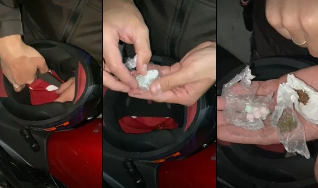 Samsun’da Sıradışı Yöntem! Uyuşturucuyu Kaskla Saklamaya Çalıştı