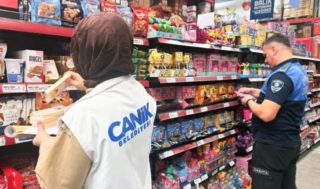 Canik Zabıtası Grosmarketleri Mercek Altına Aldı