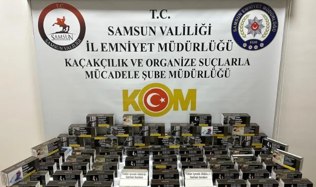 Samsun’da 15 Bin Adet Kaçak Makaron Ele Geçirildi