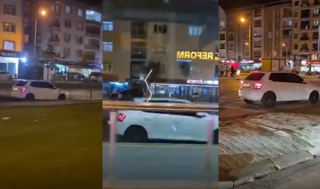Samsun'da Akılalmaz Trafik İhlali! Alkollü Sürücü Tramvay Yolunda Yakalandı