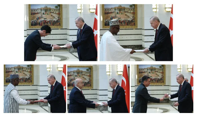 Cumhurbaşkanı Erdoğan, 5 Ülkenin Yeni Büyükelçisini Cumhurbaşkanlığı Külliyesi’nde Kabul Etti