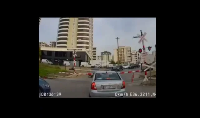 Samsun'da Tren Yolunda Kural Tanımaz Sürüşe Anında Ceza