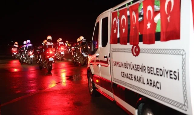 Şehit Polis Memuru Emre Albayrak Memleketi Samsun'da Törenle Karşılandı