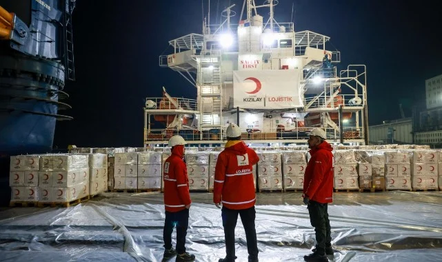 Türk Kızılay’dan Gazze’ye 20. İyilik Gemisi Uğurlandı