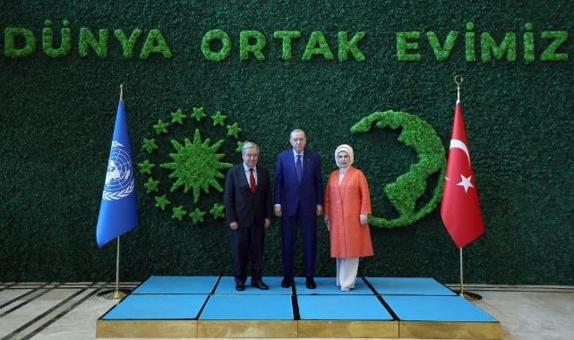 Emine Erdoğan’dan BM Genel Sekreteri Guterres’e Ödül Paylaşımı