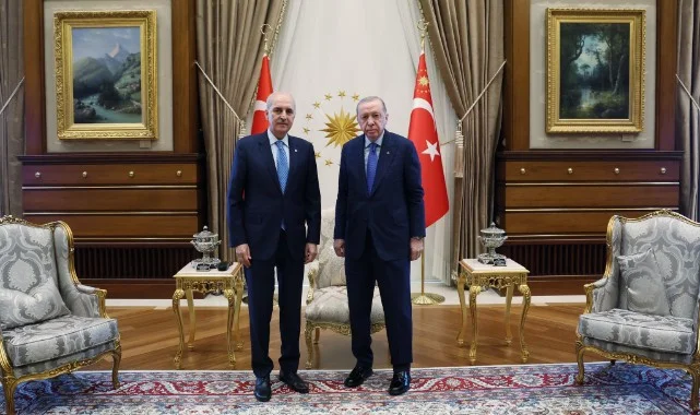Cumhurbaşkanı Erdoğan, TBMM Başkanı Numan Kurtulmuş'u Kabul Etti