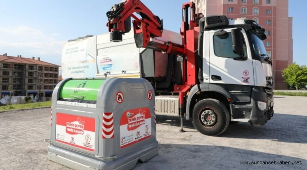 3 BİN 750 LİTRELİK YENİ NESİL ÇÖP KONTEYNERLERİ İLKADIMLILARIN HİZMETİNDE