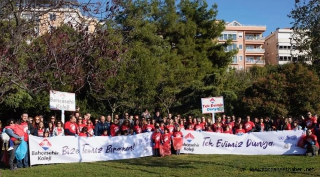 Bahçeşehir Koleji öğrencileri 36 ton çöp topladı