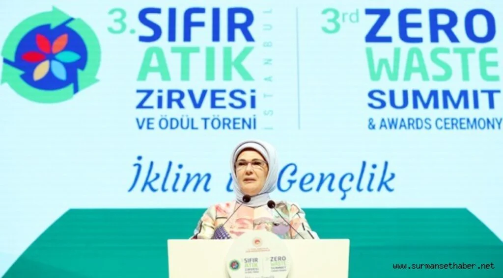 Emine Erdoğan, “Uluslararası 3. Sıfır Atık Zirvesi ve Ödül Töreni”ne katıldı
